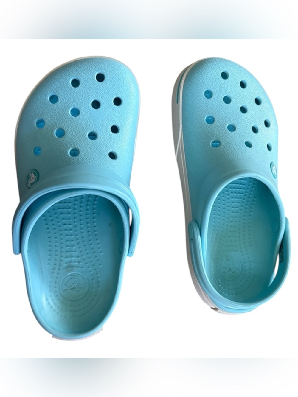 CROCS CROCBAND II MEN'S 5 WOMEN'S 7 SKY BLUE LIGHTWEIGHT SLIP ON CLOGS SHOES